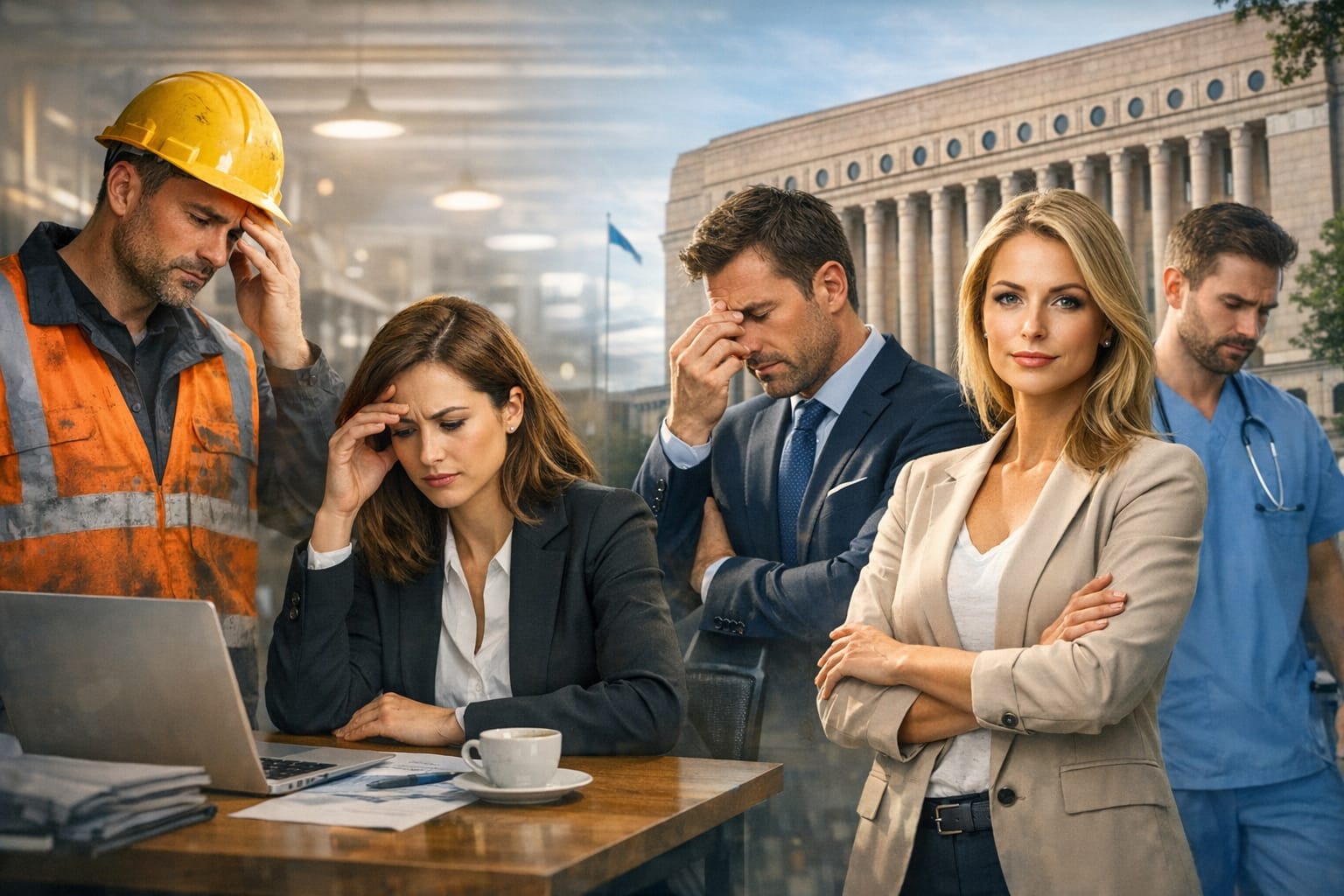 Erilaisen työntekijät, jotka kärsivät päihderiippuvuuden vaikutuksista